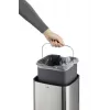 Durable TOUCH 12L taisnstūra nerūsējošā tērauda miskaste sudraba/melnā krāsā