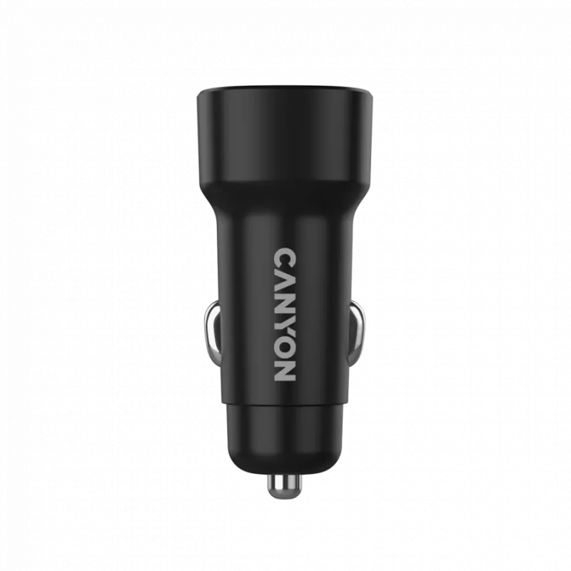 CANYON autolādētājs OnDrive 24 24W 2xUSB-A Melns