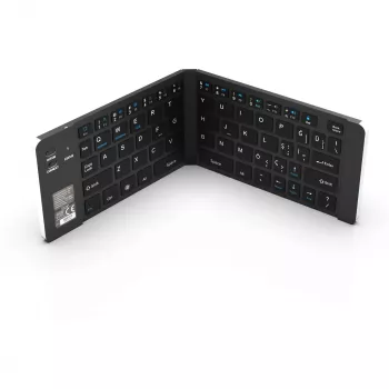 Bezvadu tastatūra Inca IBK-579BT Bluetooth 66 taustiņi metāliski sudrabota