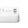 Strāvas sadalītājs DIGITUS 3-vietīgs ar 2×USB-A un 1×USB-C, 3 maiņstrāvas rozetes tips E/F, 1,5 m kabelis, balts