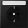 JUNG LS 1520 KINA SWM kontaktligzda F tips, melna (LS1520KINASWM)
