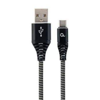 KABELIS USB-C UZ USB2 1M MELNS/BALTS/CC-USB2B-AMCM-1M-BW GEMBIRD