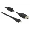 USB kabelis DeLOCK 84902 USB 2.0 1,5 m USB A Micro-USB B Melns