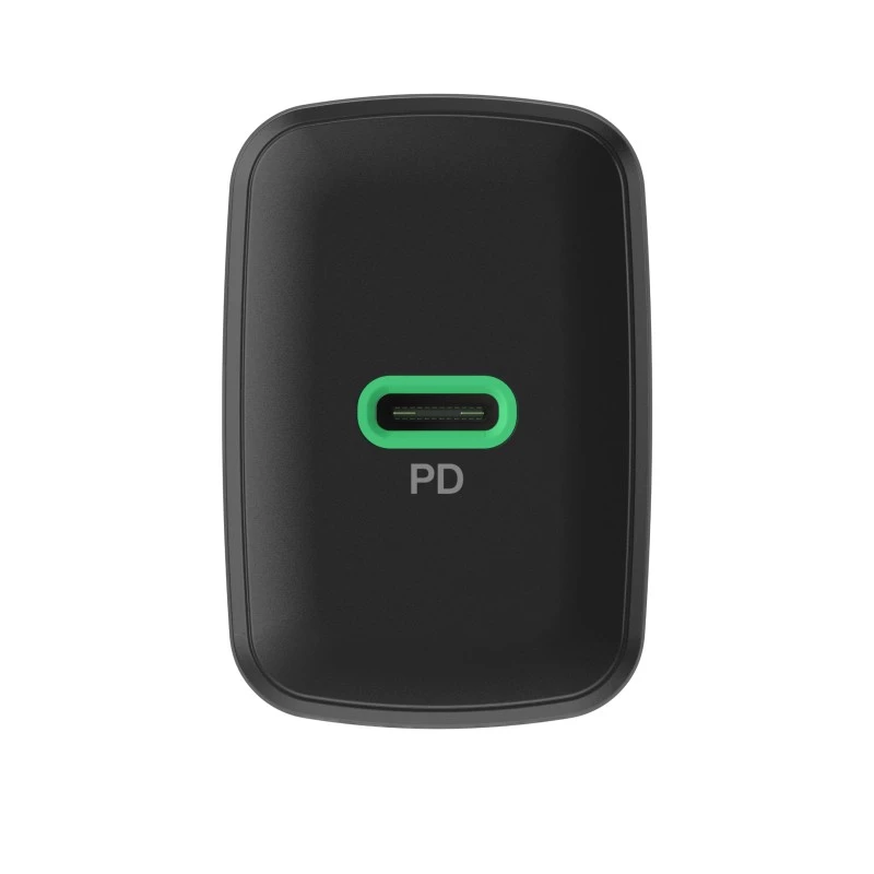 Barošanas adapteris zaļa Cell PowerSource Solo30 30W melns — USB-C viena porta lādētājs