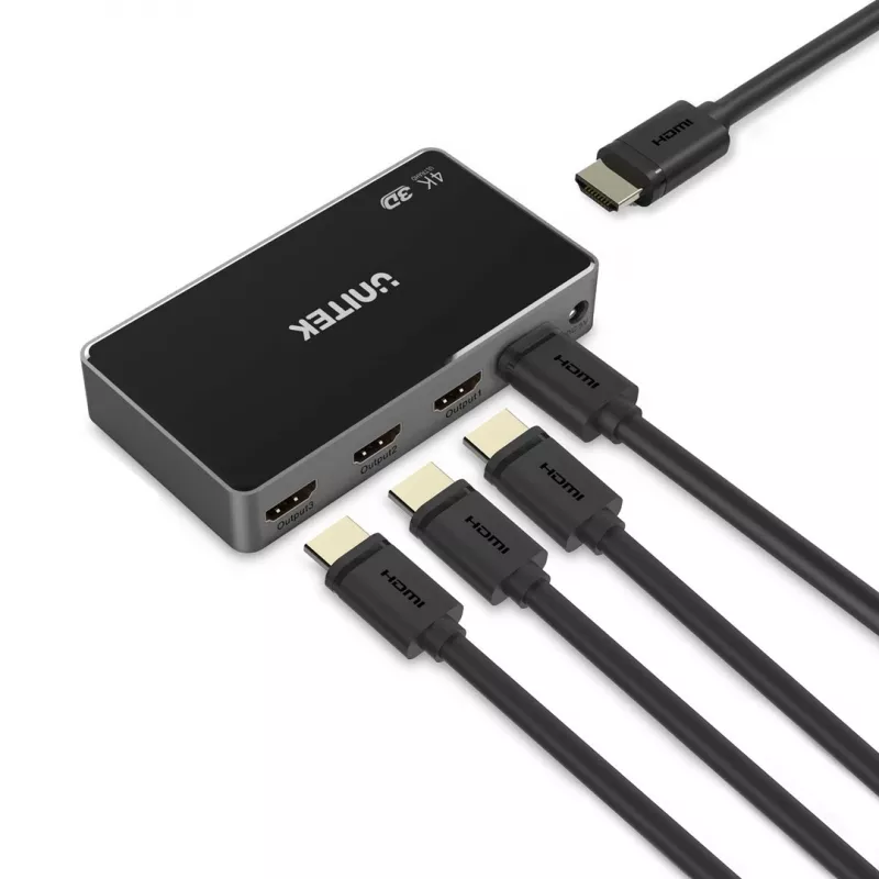 UNITEK V1109A HDMI video sadalītājs 4x HDMI 4K 1.4b