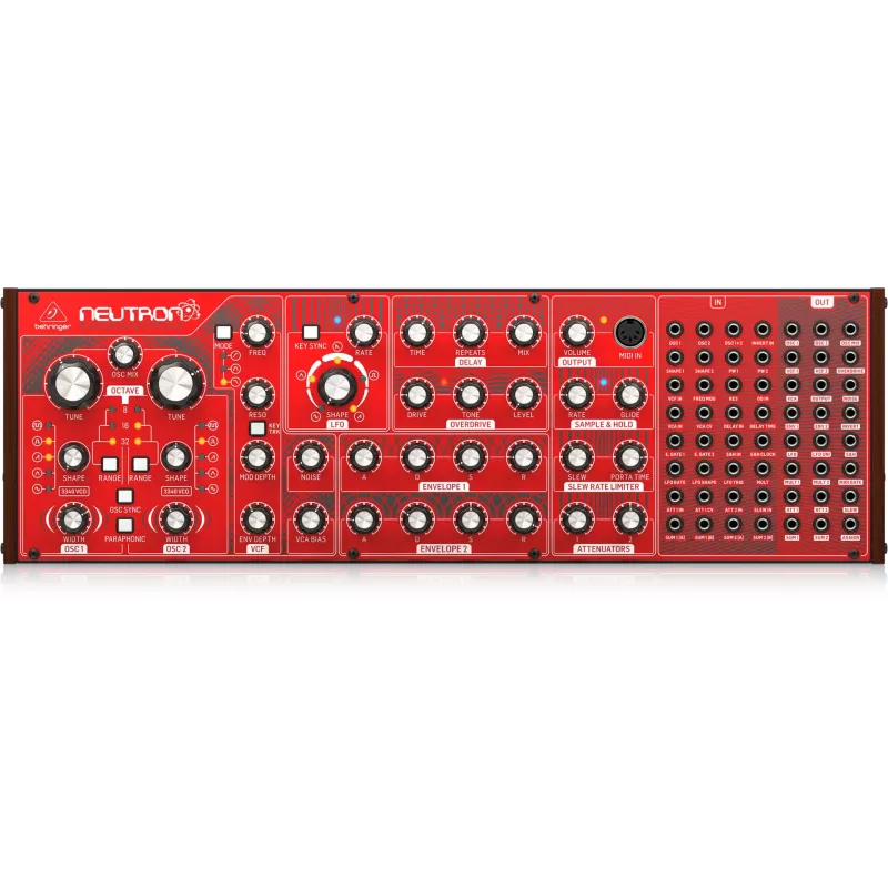 Behringer NEUTRON analogais sintezators, sarkans