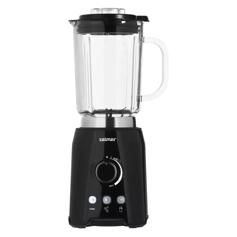Zelmer stikla blenderis ZSB4799B 1,75 l 1200 W Melns ir Zelmer produkts no mūsu blenderu klāsta. Izceļas ar melnu krāsu, 1,75 L tilpumu un 1200 W jaudu.