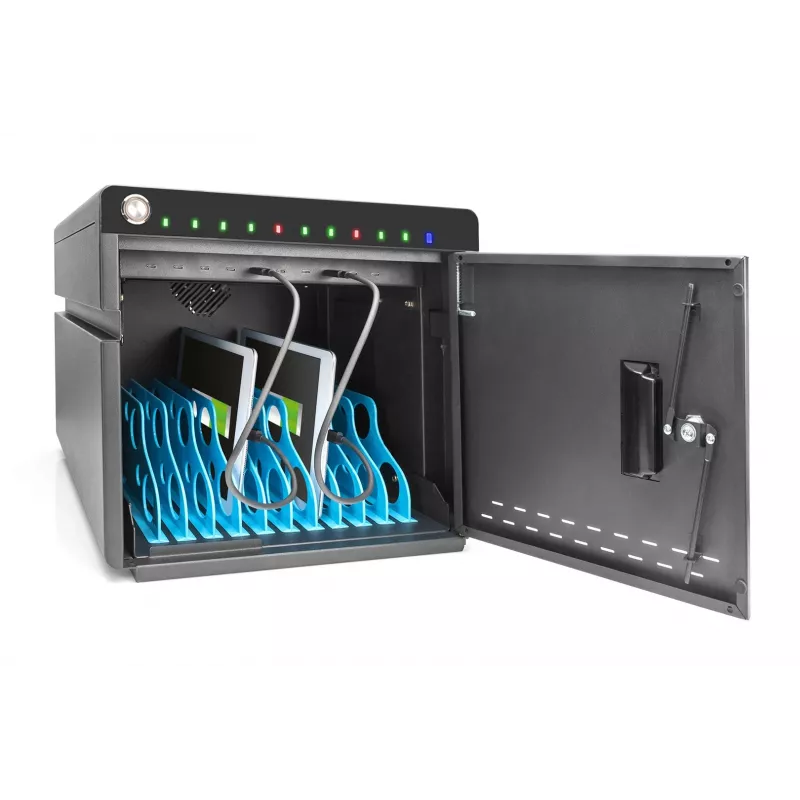 Digitus mobilais galda uzlādes skapis 10 klēpjdatoriem/planšetdatoriem līdz 13 collām, UV-C, USB-C