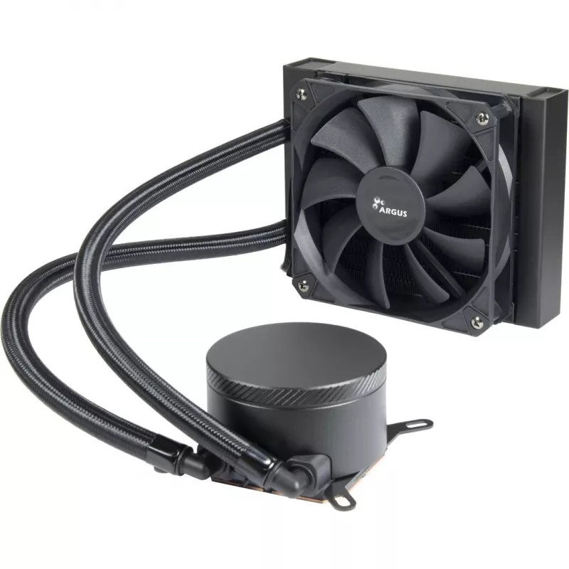 Viss vienā šķidruma dzesētājs INTER-TECH Argus Iceman B-120, 120 mm ventilators, hidrauliskais gultnis, melns