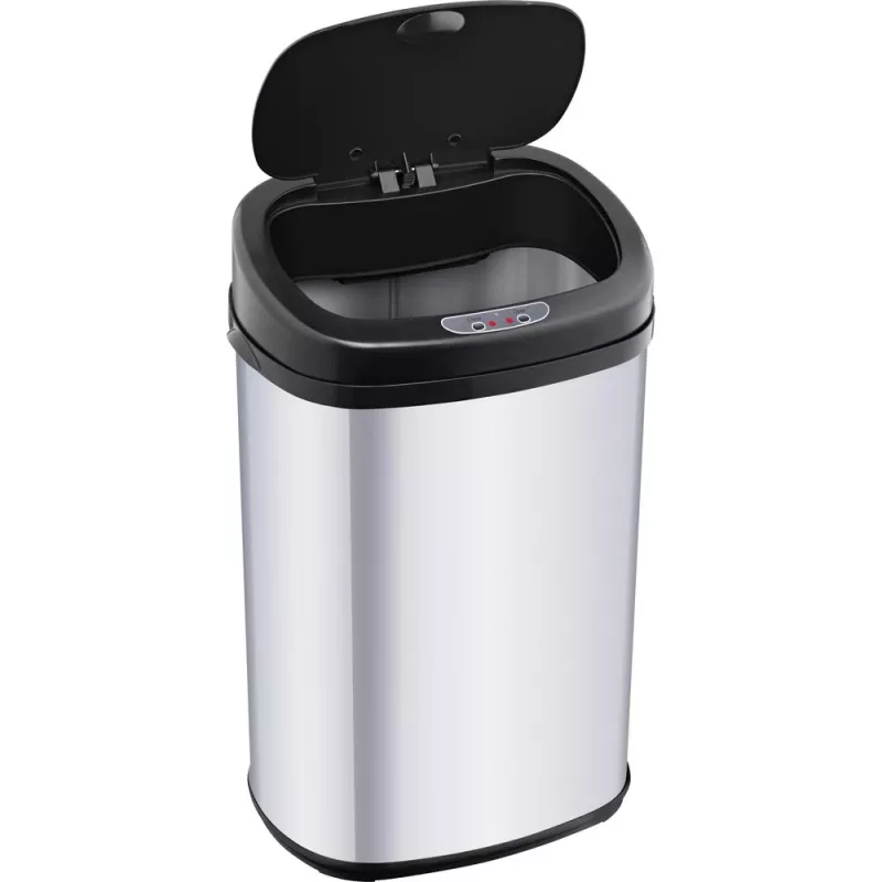 Atkritumu tvertne LAMART LT8021 nerūsējošais tērauds, pedālis, kustību sensors, 30 L, 34×25×54 cm