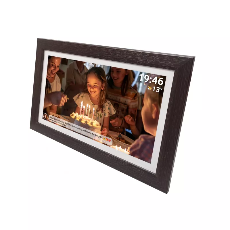 Denver PFF-1543DW digitālais foto rāmis Brūns 39,6 cm (15,6 inch) Skārienekrāns Wi-Fi