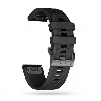 Pulksteņa siksniņa Tech-Protect Garmin Fenix sērijai — saderīga ar Fenix 3, 5X, 3HR, 5X Plus, 6X, 6X Pro, 7X — melna