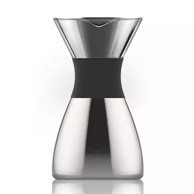 Asobu PourOver aukstās brūvēšanas kafijas aparāts, melns, sudrabs