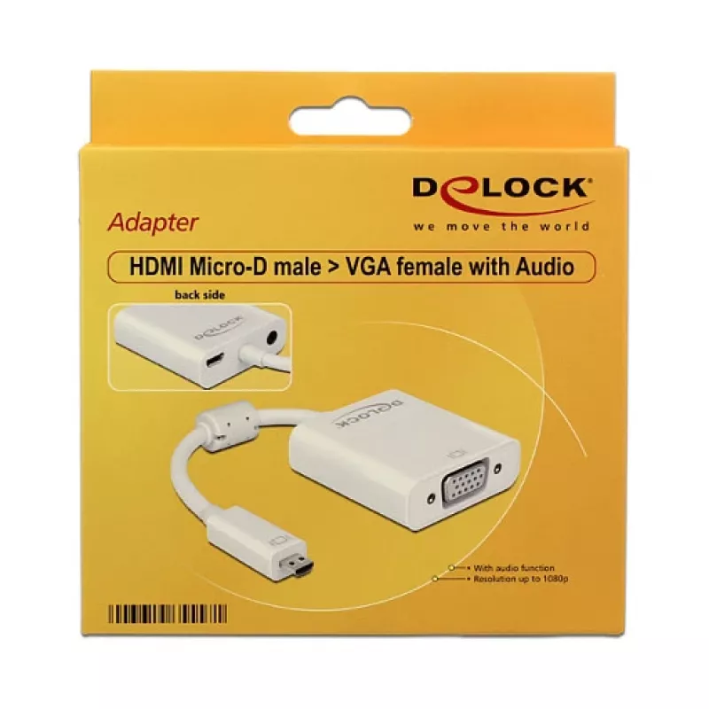 USB grafikas adapteris DeLOCK 65557 1920 x 1080 pikseļi Balts