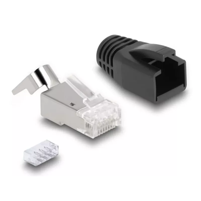 DeLOCK 66903 vadu savienotājs RJ-45, melns, metālisks, vīrišķais, 25 gab.