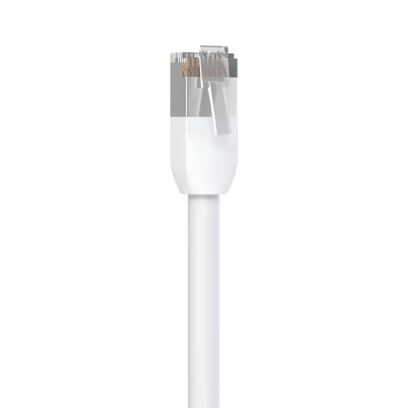 Ethernet komutācijas kabelis UBIQUITI UACC-CABLE-PATCH-OUTDOOR-1M-W Cat5e RJ-45 uz RJ-45, 1 m, balts, S/UTP, TPE apvalks