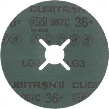 Abrazīvs šķiedras disks 3M Cubitron II 115 x 22 mm, graudainība 60+, 25 gab. iepakojumā