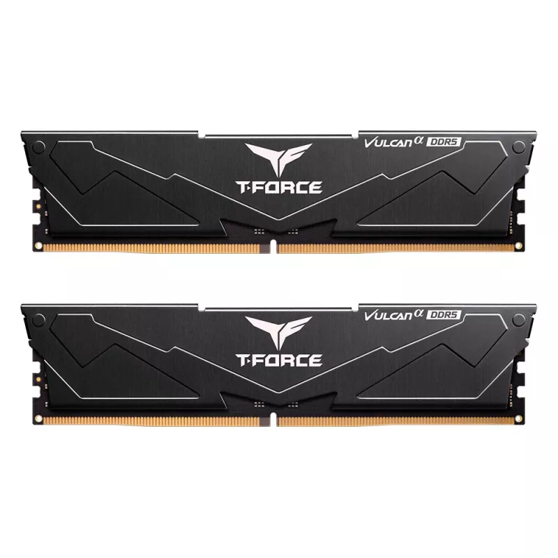 Team Group VULCAN FLABD516G6000HC3001, 16 GB, 1 x 16 GB, DDR5, 6000 MHz, 288-pin DIMM, Melns