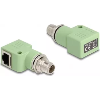DeLOCK 60681 M12 RJ45 zaļš savienotājs M12 RJ45 zelta pārklājums