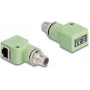 DeLOCK 60681 M12 RJ45 zaļš savienotājs M12 RJ45 zelta pārklājums