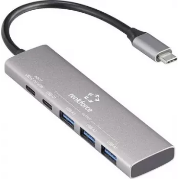 Renkforce RF-USBH-300 5 portu USB 3.2 Gen 1 centrmezgls 3.0 pelēks (RF-6676604)