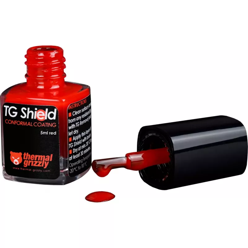 Dzesēšanas šķidrums Thermal Grizzly TG-ASH-050-RT, termopasta 5 ml, pieejama melnā/sarkanā/caurspīdīgā krāsā