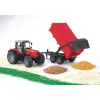 Traktora modelis BRUDER Massey Ferguson 7480 ar pašizgāzēju piekabi