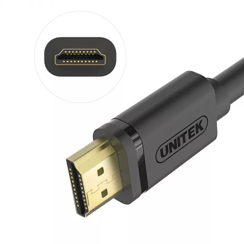 UNITEK Y-C138M HDMI kabelis 2 m HDMI Type A (Standarta) Melns