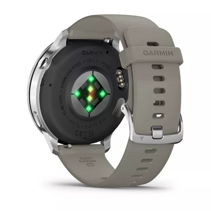 Viedpulkstenis Garmin Venu 4 1.4 collu AMOLED GPS Wi-Fi 45mm Sudraba