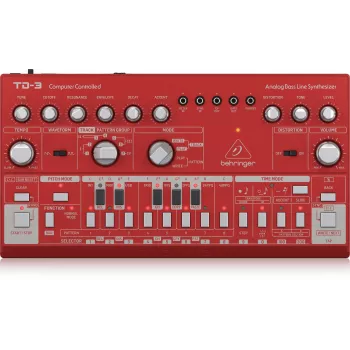 Analogais sintezators Behringer TD-3-RD sarkans 9V DC