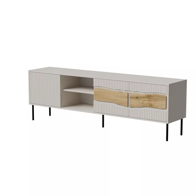 TV skapītis cama meble INSERTO 3D1W 190x40x62 cm kašmira apdare ar LED