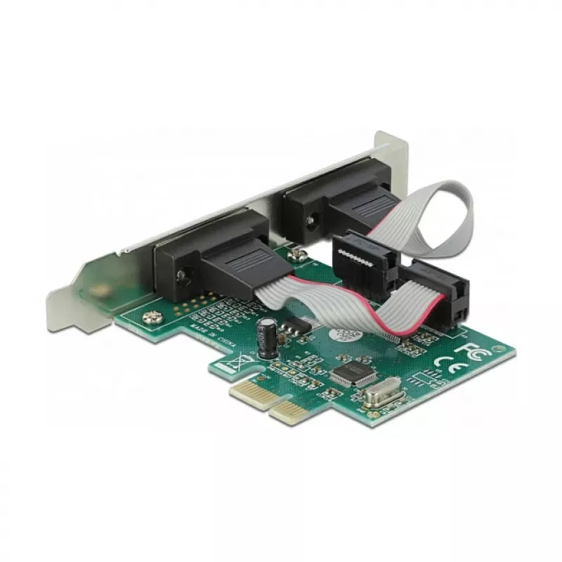 DeLOCK PCI Express x1 karte ar 2 seriālajiem RS-232 portiem
