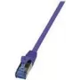 Logilink PrimeLine - komutācijas kabelis - RJ-45 (V) uz RJ-45 (V) - 2 m - SFTP, PiMF - CAT 6a - bez halogēniem, formēts, neaizķeras - violets (CQ305VS)