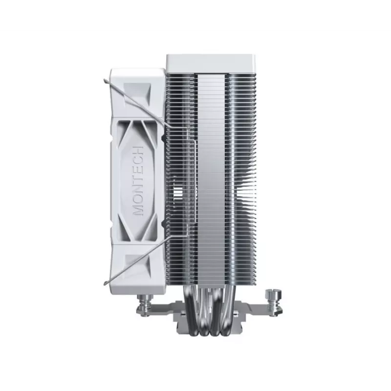 CPU gaisa dzesētājs Montech NX400, 120 mm ventilatori, Balts, izmēri 156×74×120 mm, TDP 270 W