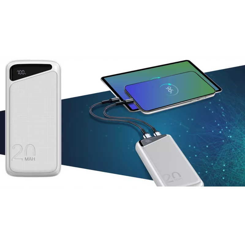 Portable Power Bank Navitel PWR20 MX balta 20000 mAh