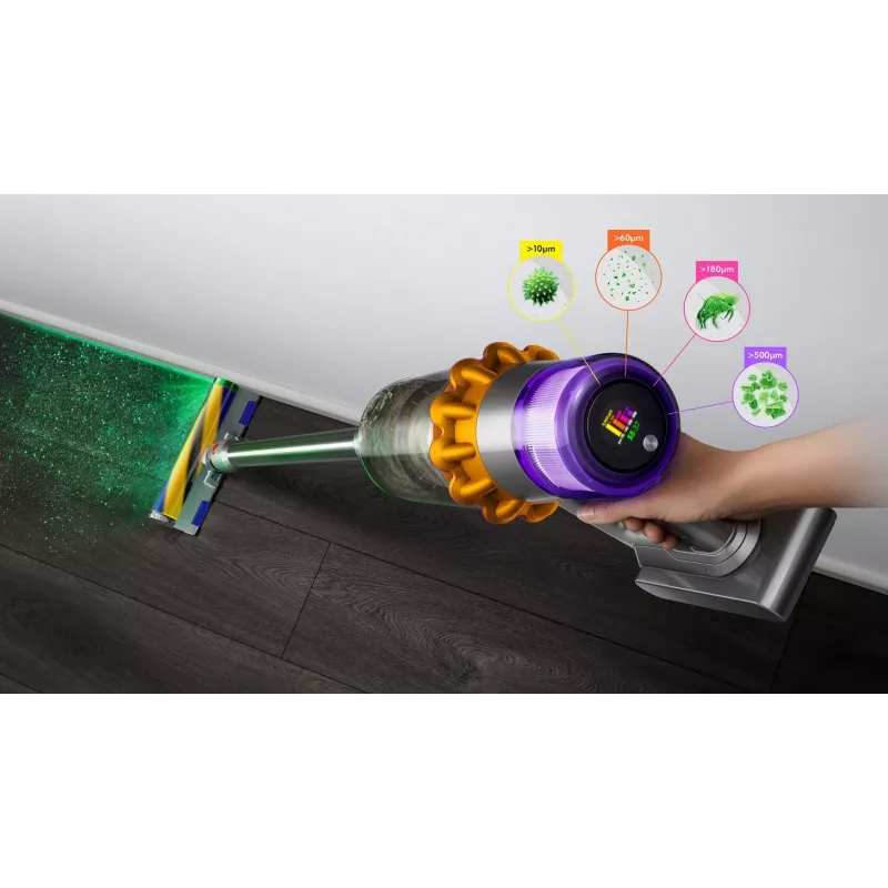Dyson V15 Detect Absolute rokas putekļsūcējs niķelis, dzeltens 446986-01