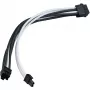 Barošanas pagarinātāja kabelis SILVERSTONE PP07E 8-pin PCIe 30 cm (melns/balt)
