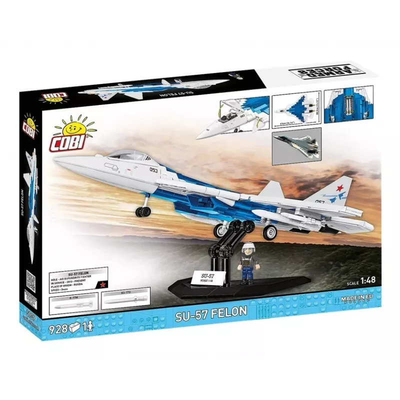 Konstrukciju komplekts Cobi SU-57 Felon, 928 gabali – Cobi modelis COBl-5909