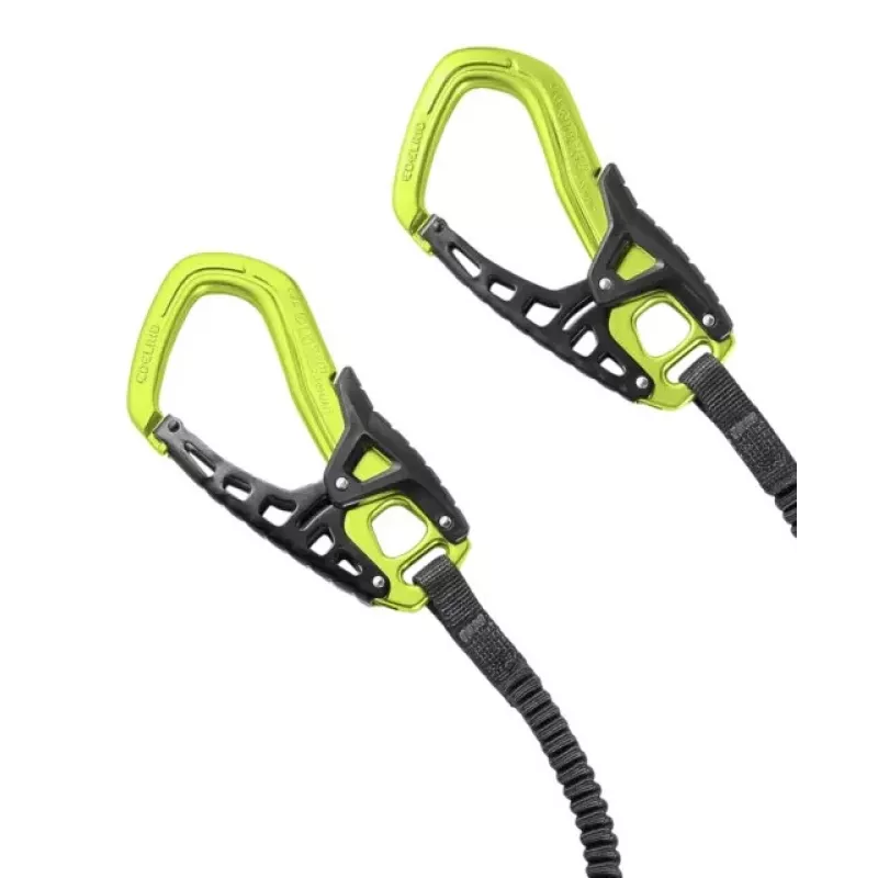 Krišanas aiztures saite Edelrid kabelis COMFORT TRI — melna/zaļa, 532 g, minimālais lietotāja svars 40 kg