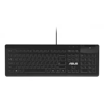 Vadu pilna izmēra tastatūra ASUS KU100 melna, igauņu izkārtojums, USB Type-A, 2 m kabelis