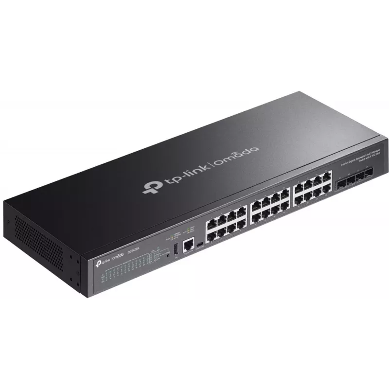 TP-Link Omada SG5428X tīkla slēdzis Pārvaldāms L3 Gigabit Ethernet (10/100/1000) Melns