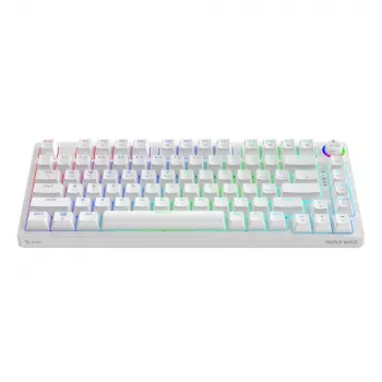 SAVIO PHENIX WHITE bezvadu mehāniskā tastatūra, Gateron Red Pro, ABS