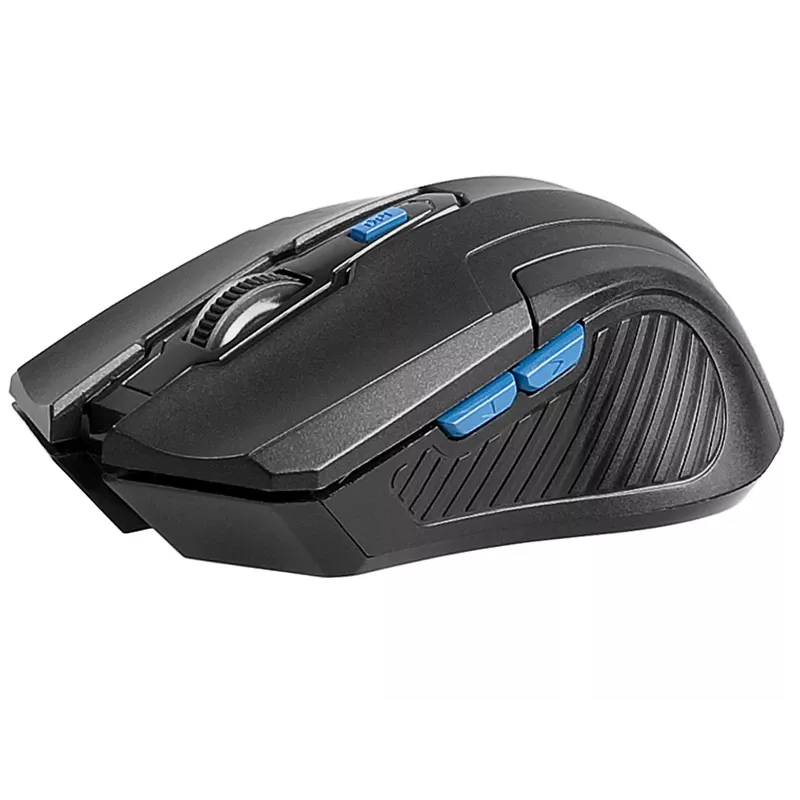 Tracer Fairy - optiskā pele - 6 pogas - bezvadu - 2,4 GHz - bezvadu USB uztvērējs - melna