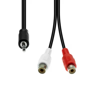 Audio kabelis ProXtend 3-pin XLR (male) uz 2× RCA (female) M32XRCAF-002, nesabalansēts stereo, 0,2 m