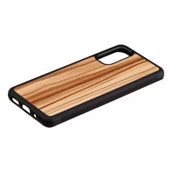 Telefona maciņš Man and Wood Galaxy S20 kapučīno melns — aizsargājošs viedtālruņa vāciņš Samsung Galaxy S20