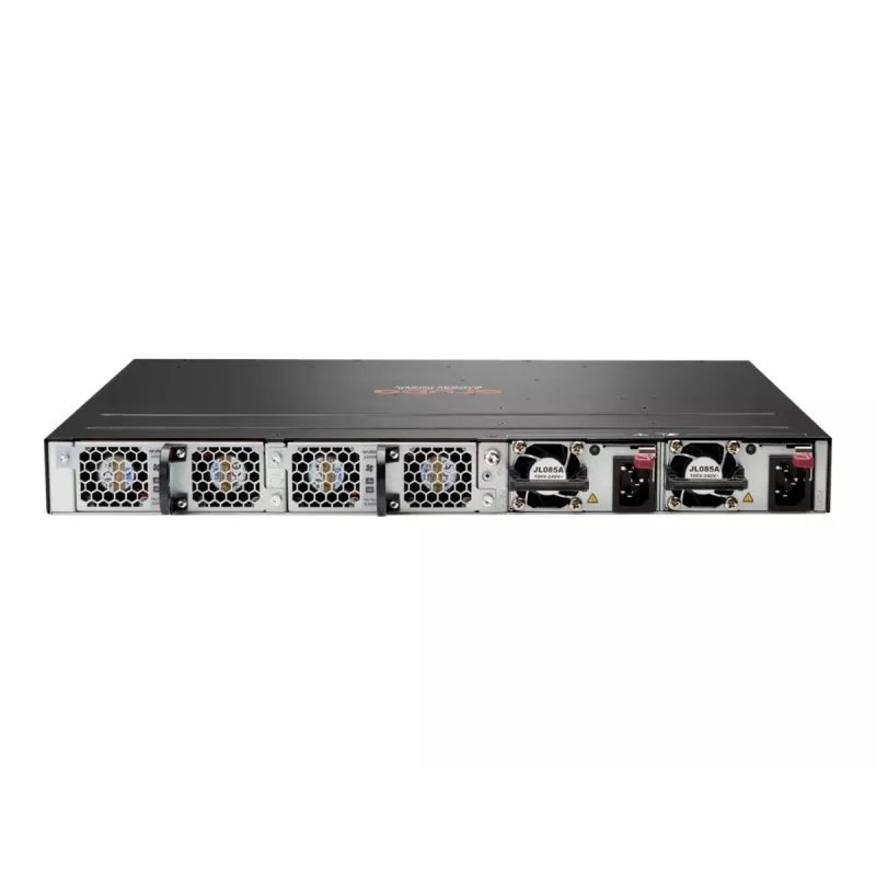 HPE Aruba 6300M - Slēdzis - L3 - pārvaldīts - 24 x 10/100/1000 + 4 x 1 Gigabits / 10 Gigabits / 25 Gigabits / 50 Gigabits SFP56 (Augšupielāde / Sakraušana) - Priekšpuse un Sāni uz Aizmuguri - uz Ra