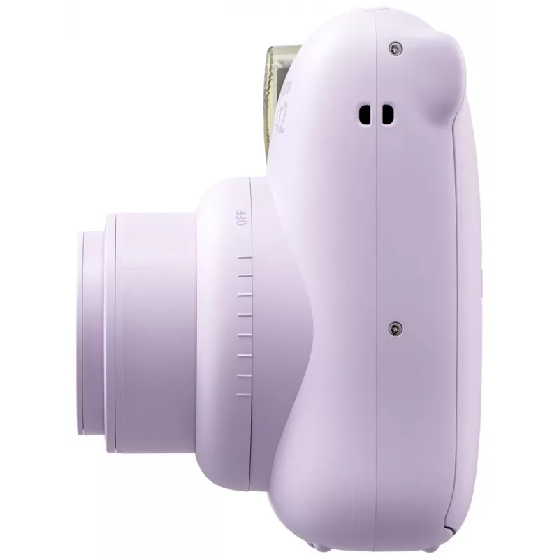 Momentānās drukas fotoaparāts Fujifilm Instax Mini 12 violeta — bilde 86×54 mm, filma 62×46 mm, fokusa attālums 60 mm