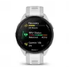 Viedpulkstenis GARMIN Forerunner 165 — GPS, AMOLED 1,2 collas, 4 GB, 5 ATM, 11 dienu akumulators, pelēks korpuss, balta siksniņa