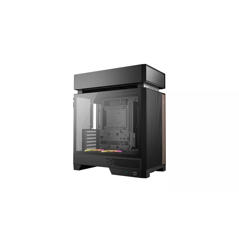 PC korpuss DeepCool CL660 Melns — ATX/Micro-ATX/Mini-ITX, rūdītais stikls, 2x3,5 collu + 1x2,5 collu, priekšā 140 mm, augšā/aizmugurē 120-140 mm