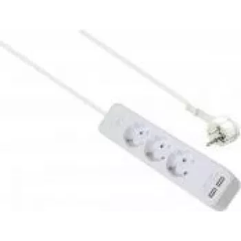 Pagarinātājs helos ADVANCED 3-ligzdu ar USB lādētāju, balts, 1,5 m kabelis